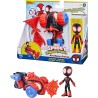 Hasbro - Spidey e i Suoi Fantastici Amici Techno-Racer Veicolo Miles Morales con Accessorio - F74555X0