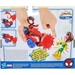 Hasbro - Spidey e i Suoi Fantastici Amici Techno-Racer Veicolo Miles Morales con Accessorio - F74555X0