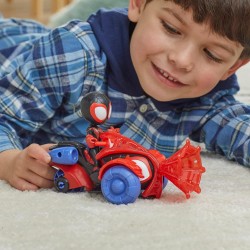 Hasbro - Spidey e i Suoi Fantastici Amici Techno-Racer Veicolo Miles Morales con Accessorio - F74555X0