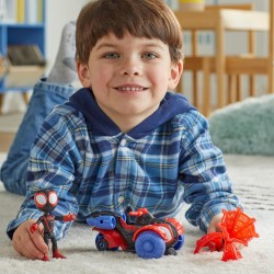 Hasbro - Spidey e i Suoi Fantastici Amici Techno-Racer Veicolo Miles Morales con Accessorio - F74555X0
