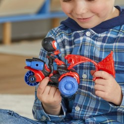 Hasbro - Spidey e i Suoi Fantastici Amici Techno-Racer Veicolo Miles Morales con Accessorio - F74555X0