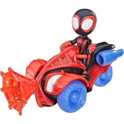 Hasbro - Spidey e i Suoi Fantastici Amici Techno-Racer Veicolo Miles Morales con Accessorio - F74555X0