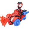 Hasbro - Spidey e i Suoi Fantastici Amici Techno-Racer Veicolo Miles Morales con Accessorio - F74555X0