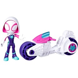 Hasbro - Spidey e i Suoi Fantastici Amici Motociclo con Personaggio Ghost Spider - F7461