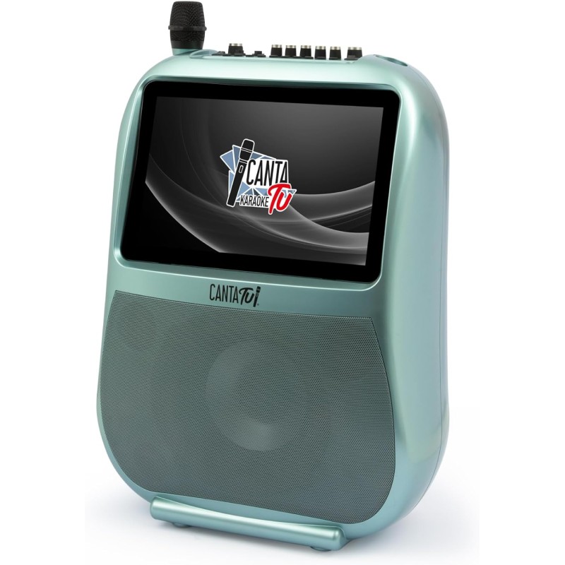 Giochi Preziosi - CANTA TU KARAOKE Pro Impianto Audio Video Portatile, 32 Giga Verde Metal, Incluso un Microfono Wireless - CTC1