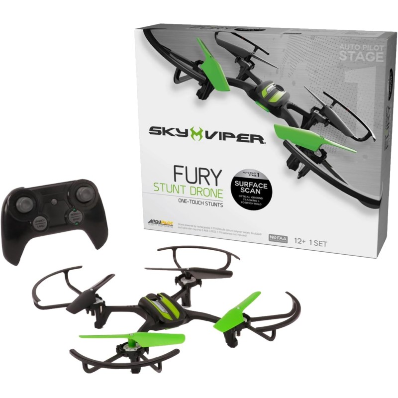 Giochi Preziosi - Sky Viper Stunt Drone Radiocomandato, Funzione Stunt per Acrobazie e Surface Scan per Mantenimento di Quota - 