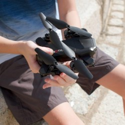 Rocco Giocattoli - Drone Pieghevole con luci LED e Fotocamera Regolabile, con Pratica Custodia per riporlo e portarlo Ovunque, 8