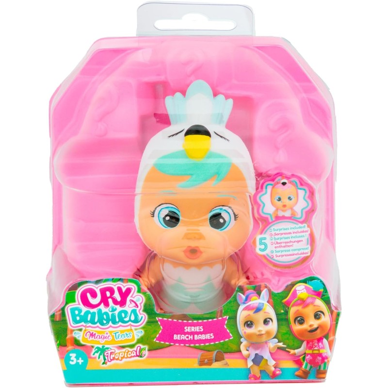 Imc Toys - Cry Babies Magic Tears Tropical Beach Babies Sidney | Bambola che piange Lacrime Vere - 910379IME