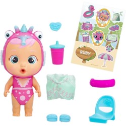 Imc Toys - Cry Babies Magic Tears Tropical Beach Babies Ruby | Bambola che piange Lacrime Vere - 910478IME