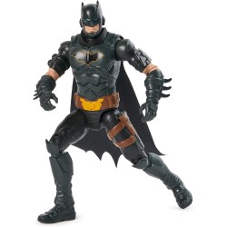 Spin Master - Dc comics, Action Figure Batman Armatura Grigia, Personaggio Mondo Batman Alto 30 cm con 11 Punti di Articolazione