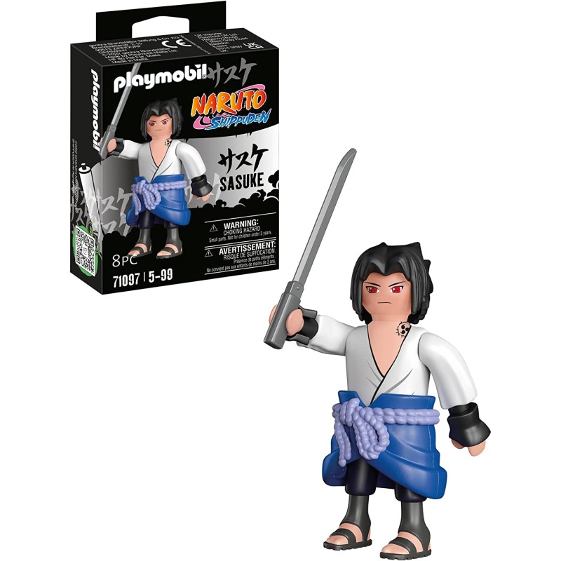 Playmobil - Naruto Shippuden 71097 Sasuke con Katana, per Grandi e Piccoli Appassionati di Manga e Anime, con Accessori Dettagli