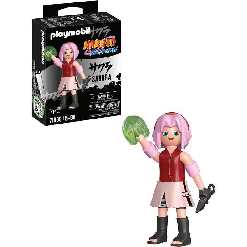 Playmobil - Naruto Shippuden 71098 Sakura con Kunai e Guanto Curativo, per Grandi e Piccoli Appassionati di Manga e Anime, con A