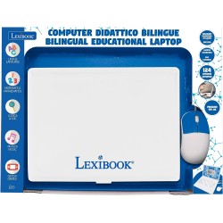 Lexibook - Computer Portatile educativo bilingue italiano/inglese-124 attività per Un apprendimento Divertente e interattivo
