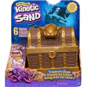 Spin Master - Kinetic Sand, Playset Caccia al Tesoro, con 567gr di Sabbia Marrone e Dorata Scintillante, 9 Tesori Nascosti da Tr