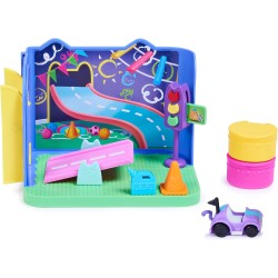 Spin Master - Gabby s Dollhouse, Stanza dei Giochi Purr-ific con la macchinina Giocattolo Carlita - 6064149