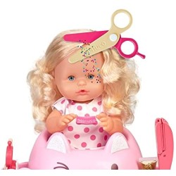 Nenuco - Parrucchiera Glitter, Bambola con capelli biondi, Accessori e glitter per creare acconciature, 700017000