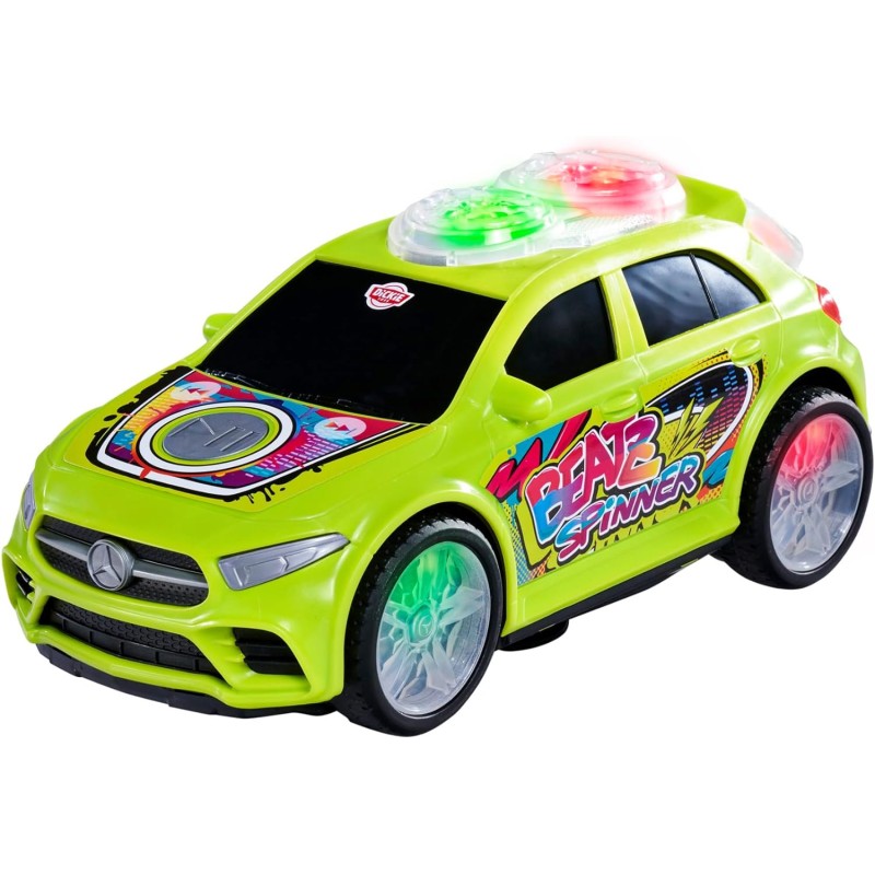 Dickie Toys - Mercedes-Benz Classe A Streets  n Beatz cm 23,5, Marcia avanti, Funzione Spinning, Luci e Suoni - 203765007