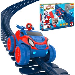 Smoby - Spidey FleXtreme Set 4.4 m di pista, 184 pz, 1 auto Spidey, batterie incluse - 7600180918