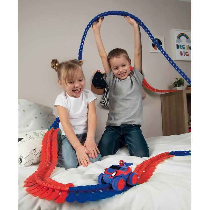Smoby Flextreme Set Multicircuito Pista Flessibile Con Scambio E Incrocio - Gioco Creativo 4+ Anni - 2
