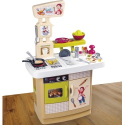 Smoby - Super Benny La cucina delle delizie, 32 accessori per cucinare davvero, grembiule incluso, ricettario - 7600310916