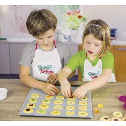 Smoby - Super Benny La cucina delle delizie, 32 accessori per cucinare davvero, grembiule incluso, ricettario - 7600310916