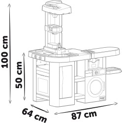 Smoby - Cucina Cleaning Tefal con Lavatrice, 36 accessori - 7600311050