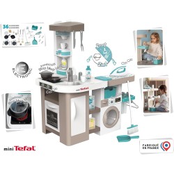 Smoby - Cucina Cleaning Tefal con Lavatrice, 36 accessori - 7600311050