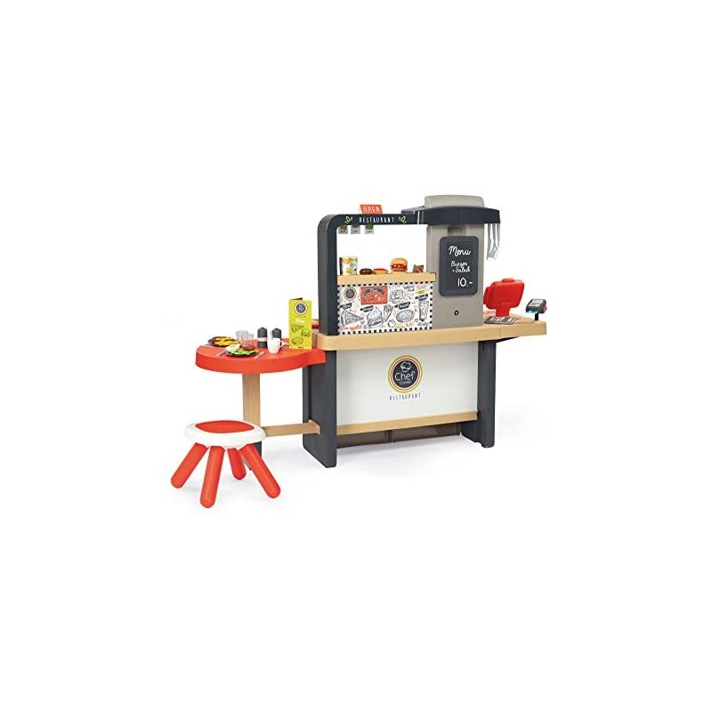 Smoby - Cucina Chef Corner Restaurant con 70 Accessori - 7600312303