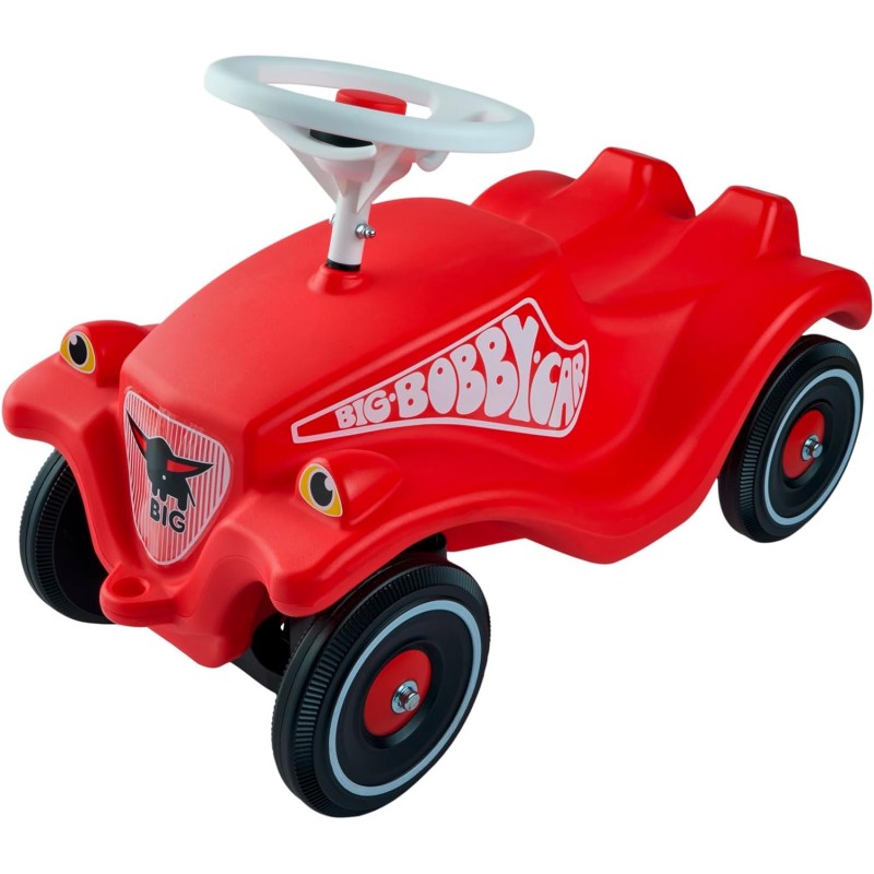 Big - Bobby Car, Macchinina per Bambini, Supporta Fino A 50 Kg, Colore Rosso - 800001303