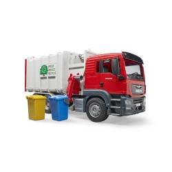 BRUDER 03761 – Camion Pattumiera Man TGS con 2 pattumiere – Rosso