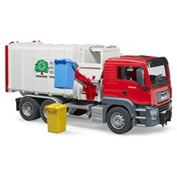 BRUDER 03761 – Camion Pattumiera Man TGS con 2 pattumiere – Rosso