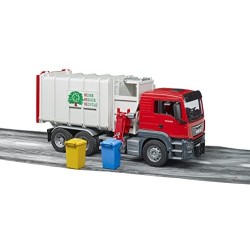 BRUDER 03761 – Camion Pattumiera Man TGS con 2 pattumiere – Rosso