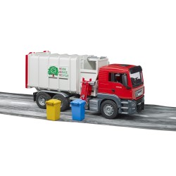 BRUDER 03761 – Camion Pattumiera Man TGS con 2 pattumiere – Rosso