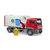 BRUDER 03761 – Camion Pattumiera Man TGS con 2 pattumiere – Rosso