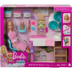 Mattel - Barbie alla Spa, Playset con Bambola, Cagnolino e Accessori, Giocattolo per Bambini 3+ Anni, GJR84