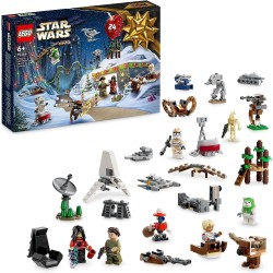 LEGO 75366 - Star Wars Calendario dell Avvento 2023 con 24 Regali tra cui 9 Personaggi, 10 Veicoli Giocattolo e 5 Iconici Mini-M