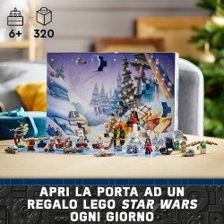LEGO 75366 - Star Wars Calendario dell Avvento 2023 con 24 Regali tra cui 9 Personaggi, 10 Veicoli Giocattolo e 5 Iconici Mini-M