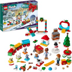 LEGO 41758 - Friends Calendario dell Avvento 2023, 24 Regali a Sorpresa tra cui 8 Figure di Animali e 2 Mini Bamboline, Giocatto