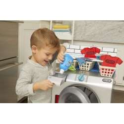 Little Tikes - Lavatrice-Asciugatrice First Washer-Dryer Interattiva, Realistica e con Suoni, Elettrodomestico Giocattolo per Ba