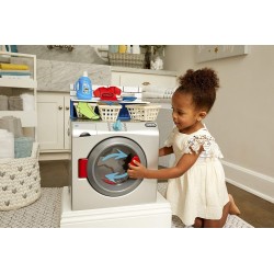 Little Tikes - Lavatrice-Asciugatrice First Washer-Dryer Interattiva, Realistica e con Suoni, Elettrodomestico Giocattolo per Ba