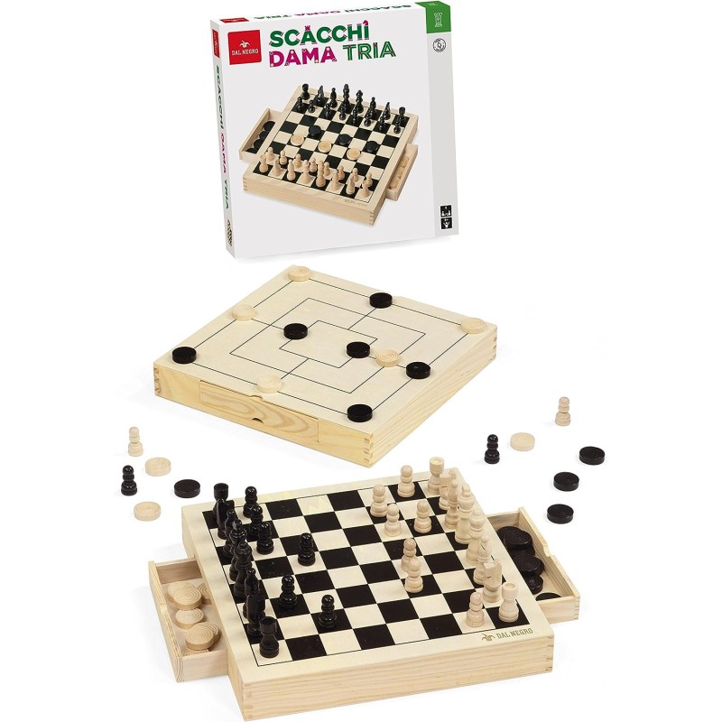 Dal Negro - Scacchi Dama Tria Legno cm 30