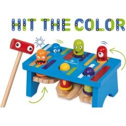 Dal Negro - Hit the Color, gioco educativo in legno per bambini dai 18 mesi in su