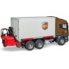 BRUDER 03582 - Camion Scania R Series UPS Porta Container con Muletto Scania Super 560R
