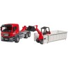 BRUDER 03767 - MAN TGS Autocarro con cassone scarrabile e pala compatta