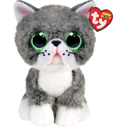 TY - Peluche - Beanie Boos - Fergus il Gatto, con Occhi Verdi Grandi e Glitter, il Peluche con gli Occhi Grandi Scintillanti 15 