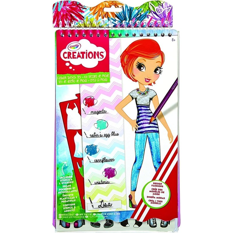 CRAYOLA - Creations, Album da Colorare Crea la Moda, attività Creativa e Regalo per Bambine, età 8+, Multicolore, 04-0476