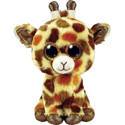 Ty Plush - Beanie Boos - Peluche Giraffa - Stilts - Giallo e Marrone - Peluche con zampe e occhioni glitter dorati con gli occhi