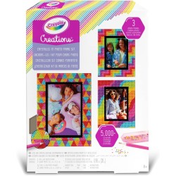 CRAYOLA CREATIONS - Set Cornici Portafoto Personalizzabili con Cristalli Colorati, Attività Creativa - 04-2916