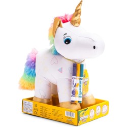 CRAYOLA Colour Me Plush - Peluche Colorabile con 3 Pennarelli, Soggetto Unicorno, attività Creativa - 4026316