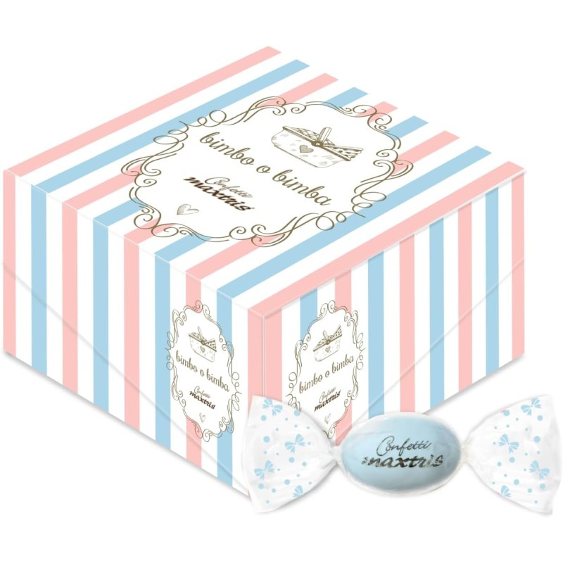 MAXTRIS Cadeaux Gender Reveal Celeste 500 gr. imbustati singolarmente - MAX087